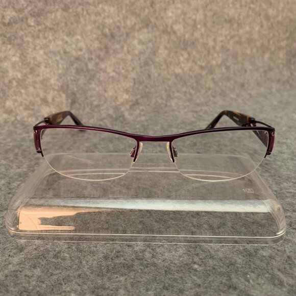 Cogan YC2132 VIO Purple Gold Half Rim Optical/Prescription Eyeglasses Frame - Picture 10 of 14